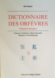Dictionnaire des orfèvres-français et étrangers.
