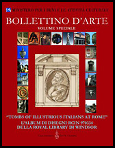 Bollettino d'Arte. Tombs of Illustrious Italians at Rome. L'album di disegni RCIN 970334 della Royal Library di Windsor