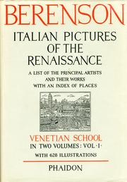 Italian pictures of the Renaissance. Venetian school