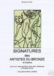 Signatures des artistes du bronze et fondeurs.